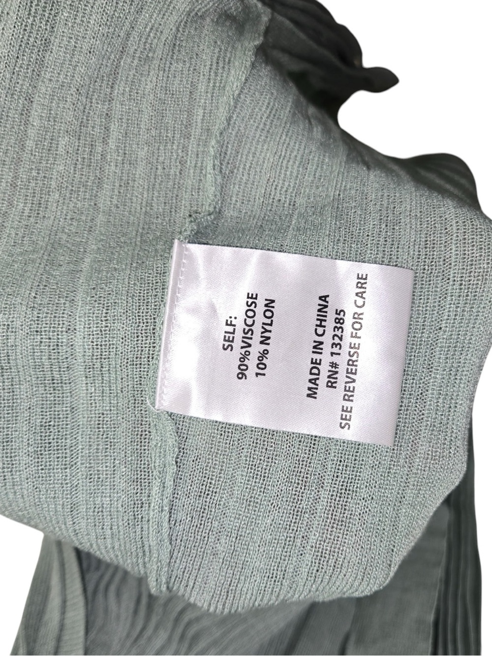 Love Token Sage Green Ribbed Duster Cardigan XS Long Open Front Knit - Picture 8 of 9